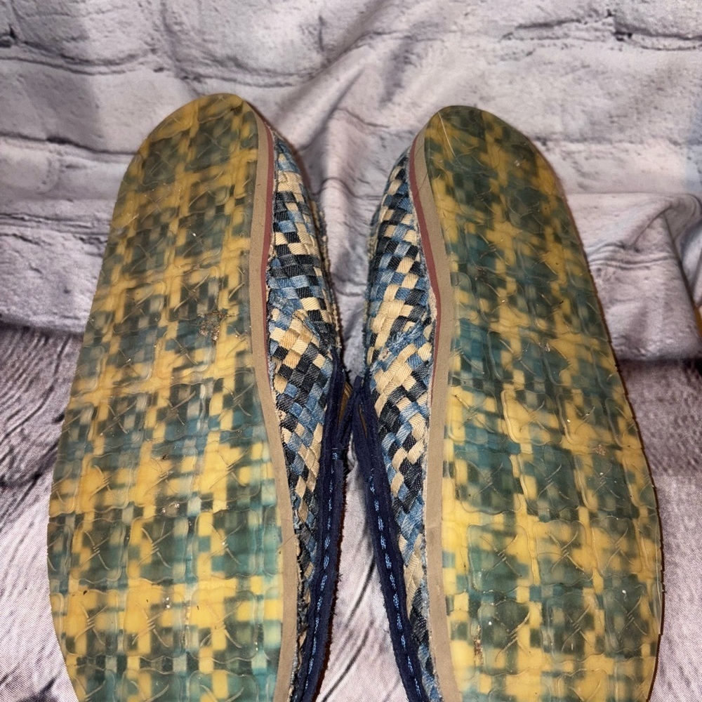 Twisted X Slip-On Driving Moc-Woven Blue Women’s Size 8.5 Cushioned Foam Flat - Picture 10 of 11